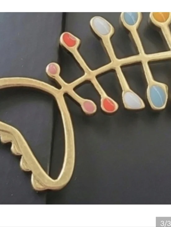 Tory Burch Gold Fishbone Keychain - Picture 2 of 3